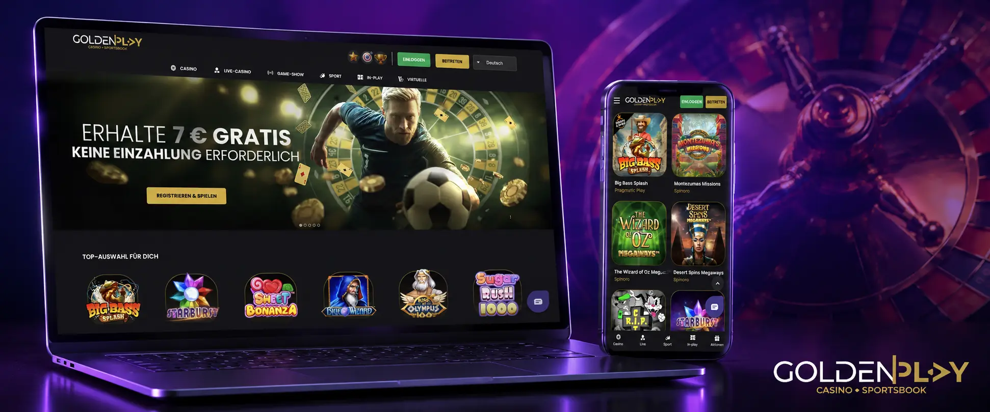 Live Spiele bei Golden Play starten